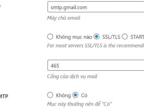 Lỗi SMTP không thể kết nối đến SMTP host