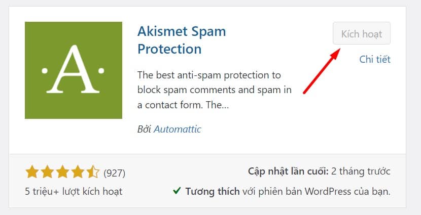 Chống spam Contact Form 7 với Akismet