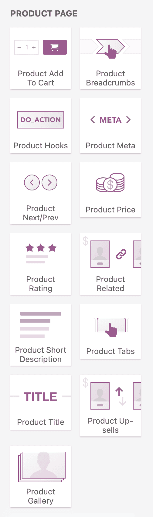 Menu Product Page