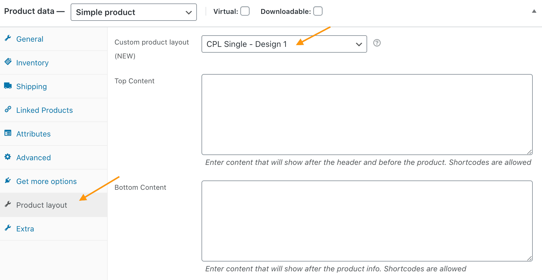 Chỉ áp dụng Custom Product Layout cho một Sản phẩm đơn lẻ